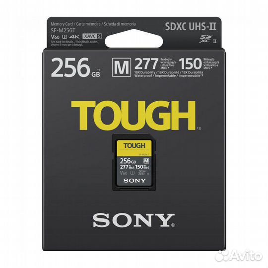 Карта памяти sdxc 256GB Sony SF-M tough UHS-II U3