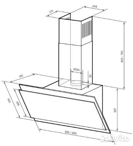 Вытяжка LEX Furia 600 (белый)