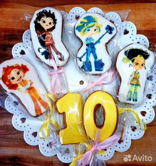 Топперы на торт, пряники имбирные