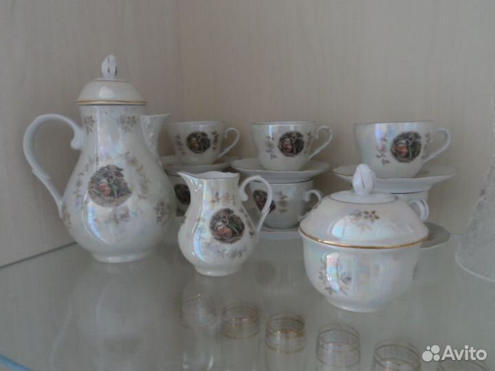 Кофейный сервиз гдр (Kahla) с мадоннами