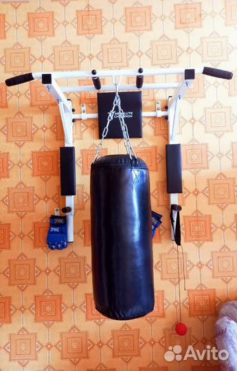 Турник брусья пресс 3 в 1 + груша для бокса
