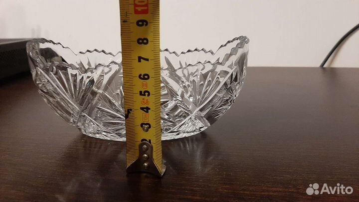 Хрустальные стаканы, стопки, ваза, пепельница, ла