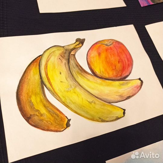 Рисунки акварельные формата А4 на разные темы