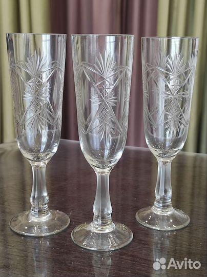 Хрустальные фужеры,рюмки,стаканы