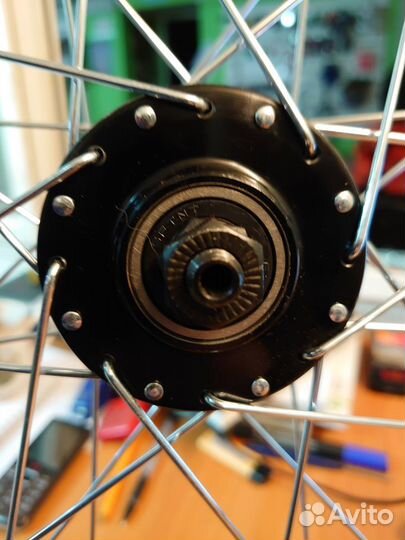Велосипедное колесо переднее 26 под диск пром