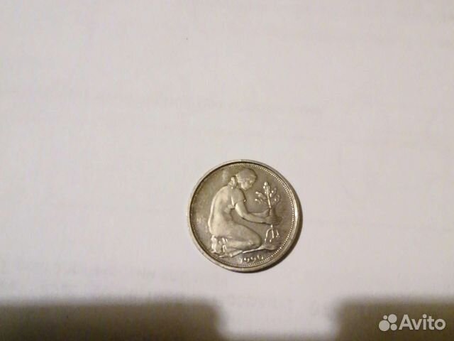 Монета 50 пфеннинга 1990года, коллекционное фрг