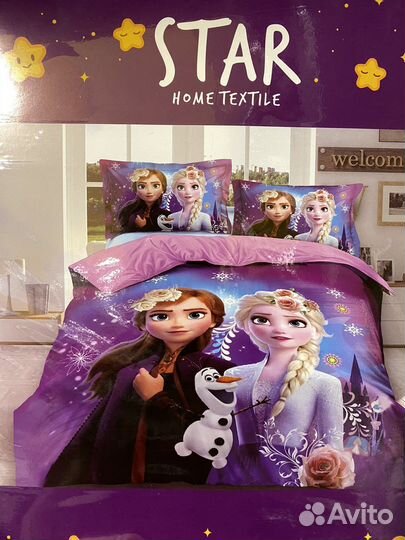 Детское постельное бельё с героями мультфильмов