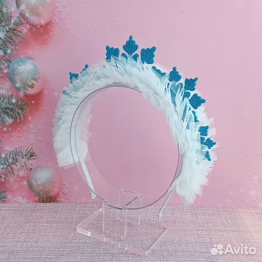 Новогодний ободок Снежинка, малая