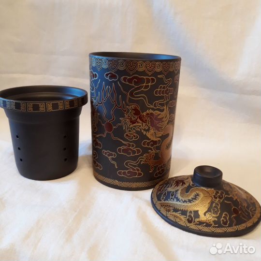 Кружка керам завароч Дракон с крышк/ситом 350мл