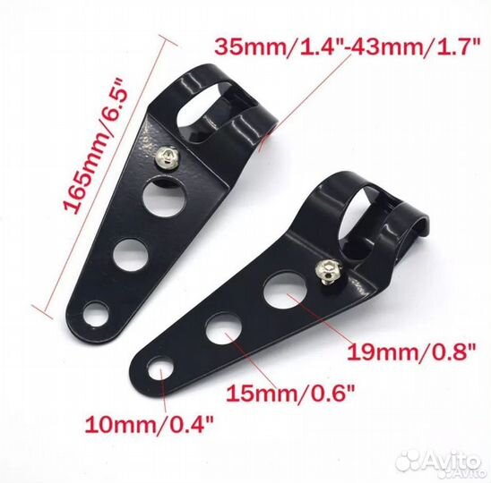 Крепления для фары на вилку 35-43мм мото