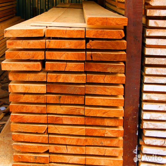 Строганая доска 35х90мм строганная, сухая, листвен