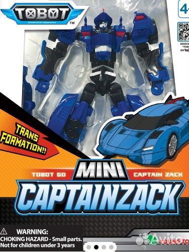 Робот трансформер тобот Капитан зак мини Tobot