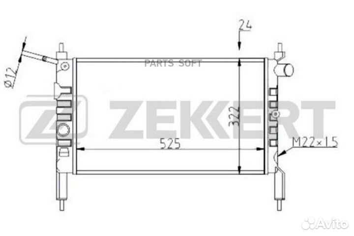 Радиатор охл. дв. Opel Astra F 91