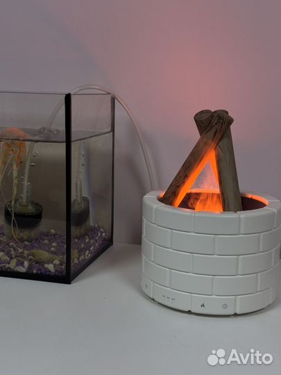 Камин с подсветкой и очистителем воздуха(дым)