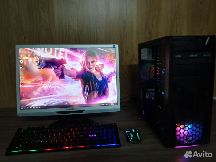 Игровой компьютер + Монитор