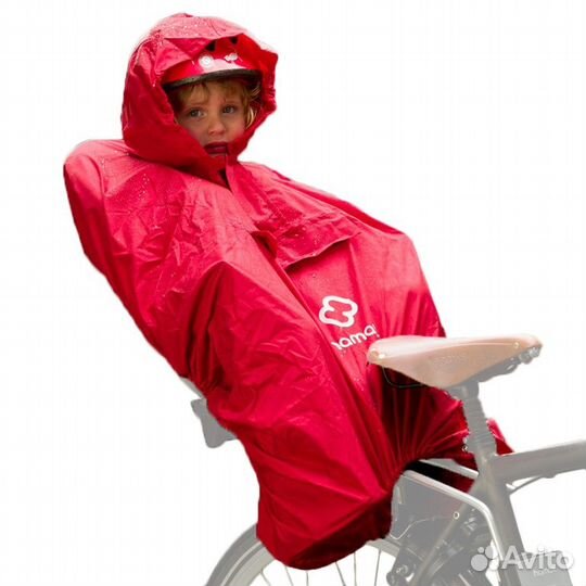 Дождевик Hamax Rain Poncho красный
