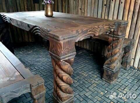 Стол обеденный брашированный
