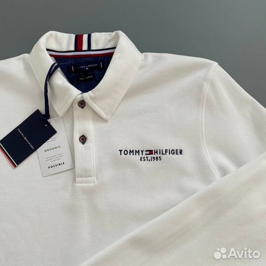 Свитшот мужской tommy hilfiger на пуговицах белый