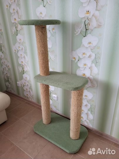 Комплекс для кошек 130х65х40см джутовый 3 уровня