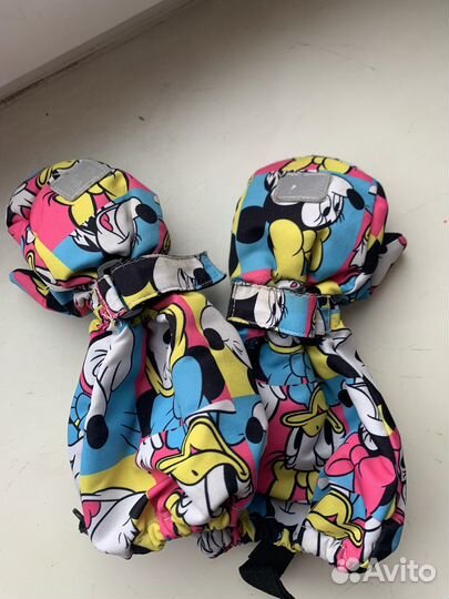 Детские варежки краги 2 размер 18-24 месяцев