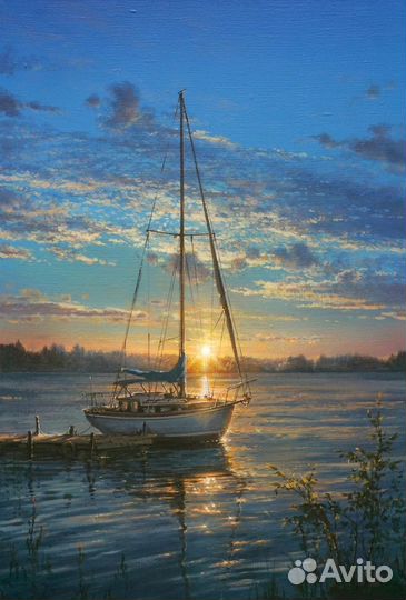 Картина маслом. Морской пейзаж