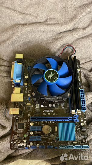 Продам комплект материнка, проц и кулер