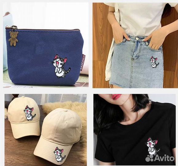 Термонашивки набор котики декор для одежды нашивка