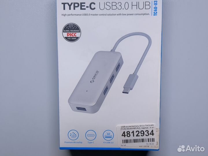 Разветвитель USB Orico TC4U-U3