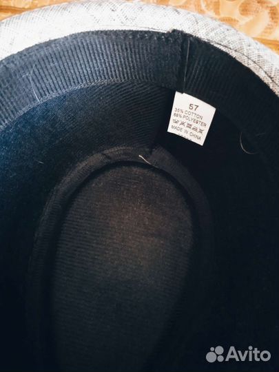 Шляпа мужская осень/весна, белая продана