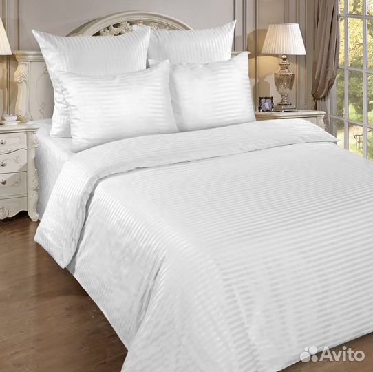 Белье постельное хлопок страйп сатин