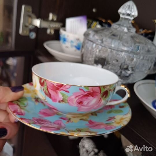 Чайный набор из 5 чашек japan, тонкий фарфор