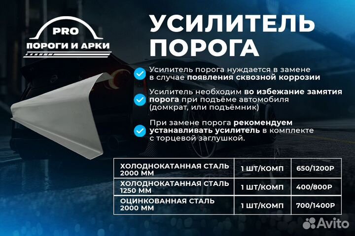 Ремонтные пороги Chevrolet Lanos