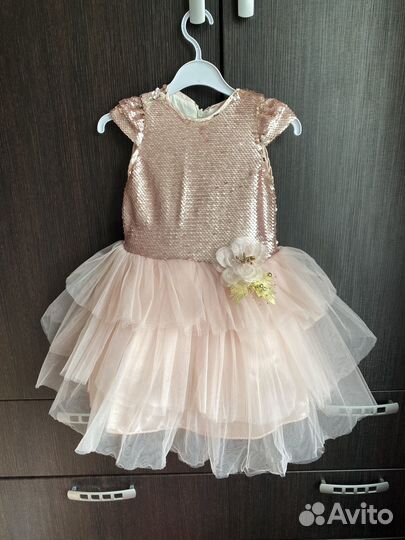 Нарядное платье на годик 80-86