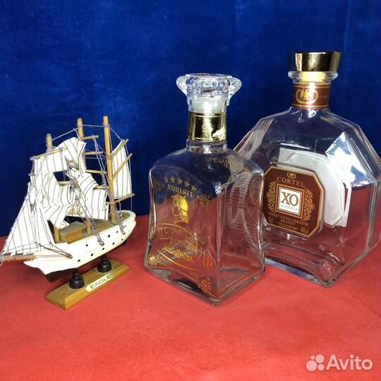 Пустая Бутылка штоф коньячная 0,5 стеклянная