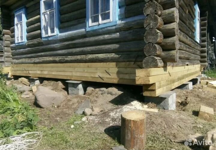 Строительная бригада поднятия дома замена винцов