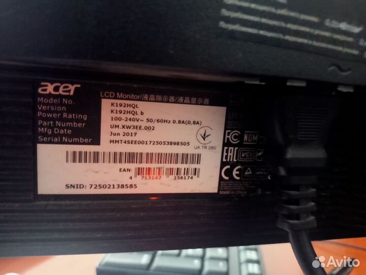 ЖК Монитор Acer K192HQL