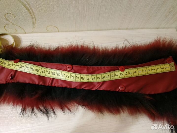 Меховая опушка 66см бордо