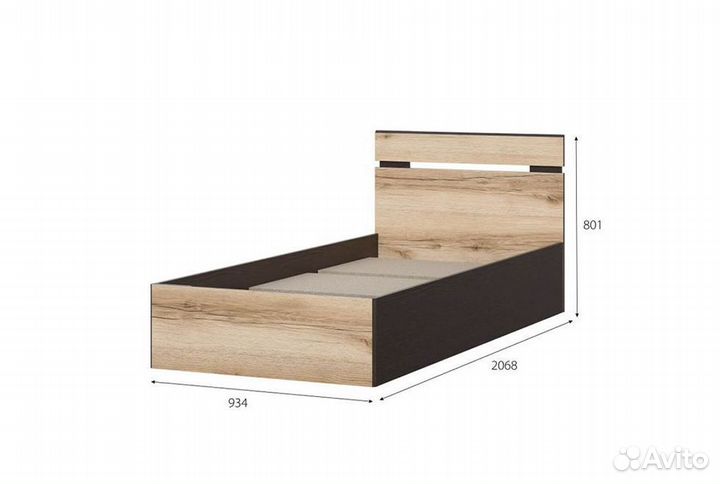 Кровать односпальная 90*200см, новая