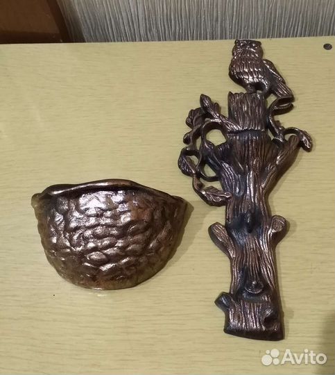 Каслинское литьё. Спичечница. Сова