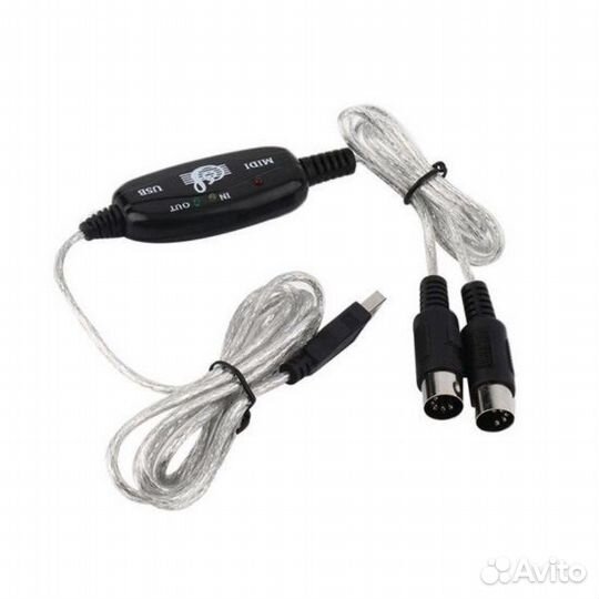Кабель переходник конвертер USB to midi (DIN-5)