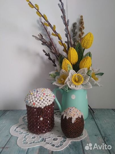 Яйцо пасхальное из бисера