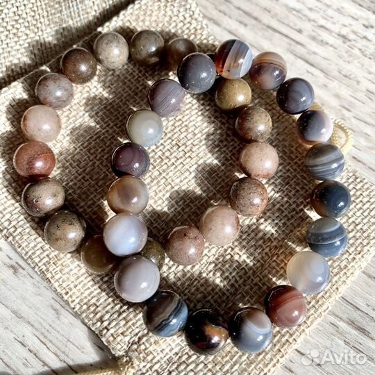 Браслет из натурального камня агат ботсвана