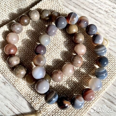 Браслет из натурального камня агат ботсвана