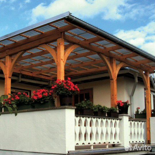 Монолитный профилированный поликарбонат