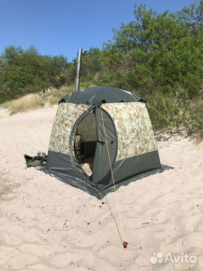 Мобильная баня палатка, баня на даче