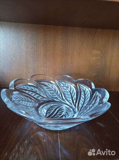 Ваза для фруктов хрустальная