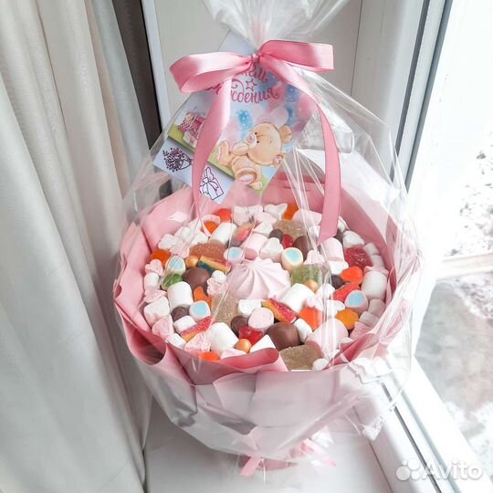 Съедобные букеты сладкий детский вкусный подарок