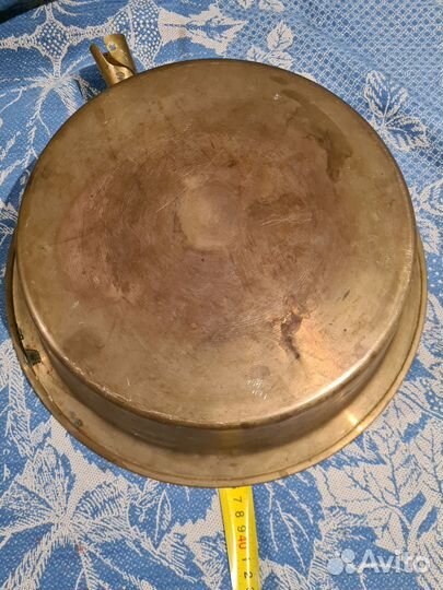 Латунный таз для варенья глухарь-кольчугино