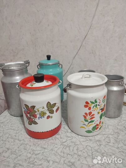 Бидоны эмалированные и алюминиевые СССР