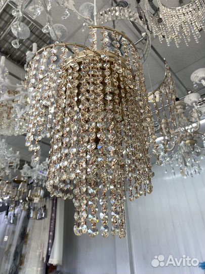 Люстра хрустальная чехия бу